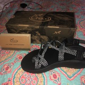 Women’s Chacos size 9.  Black and white. Brand new